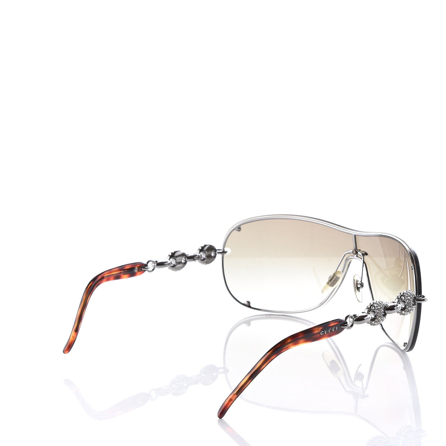 Crystal Marina Chain Shield Sunglasses GG4231S Tortoise