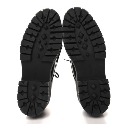 Hermes Glazed Calfskin Womens Hariston Derby Loafers 40 Black 5 of 9