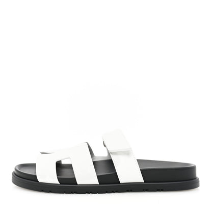 Hermes Calfskin Womens Chypre Sandals 39 White 1 of 8