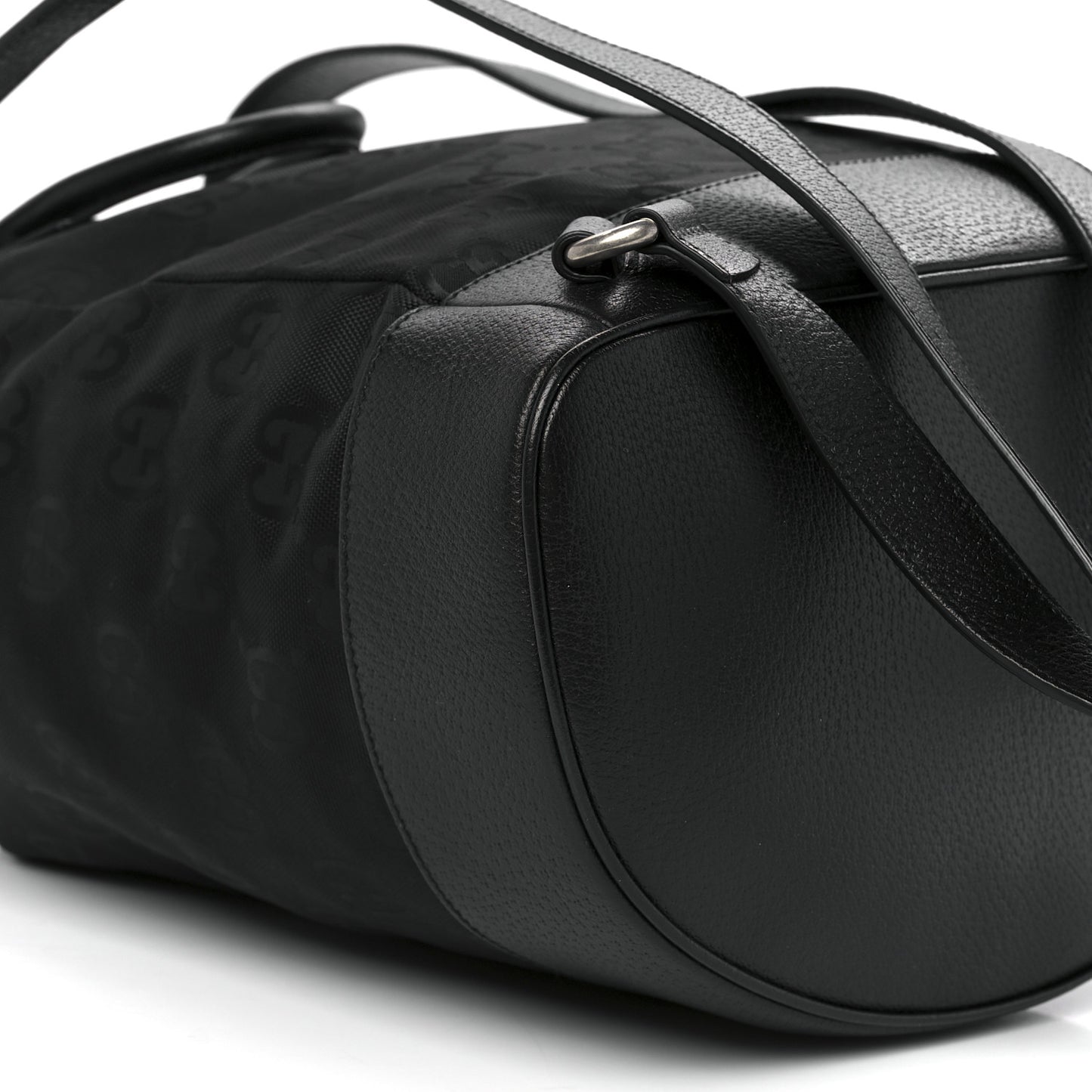 Econyl Nylon Monogram Off The Grid Drawstring Bucket Backpack Black