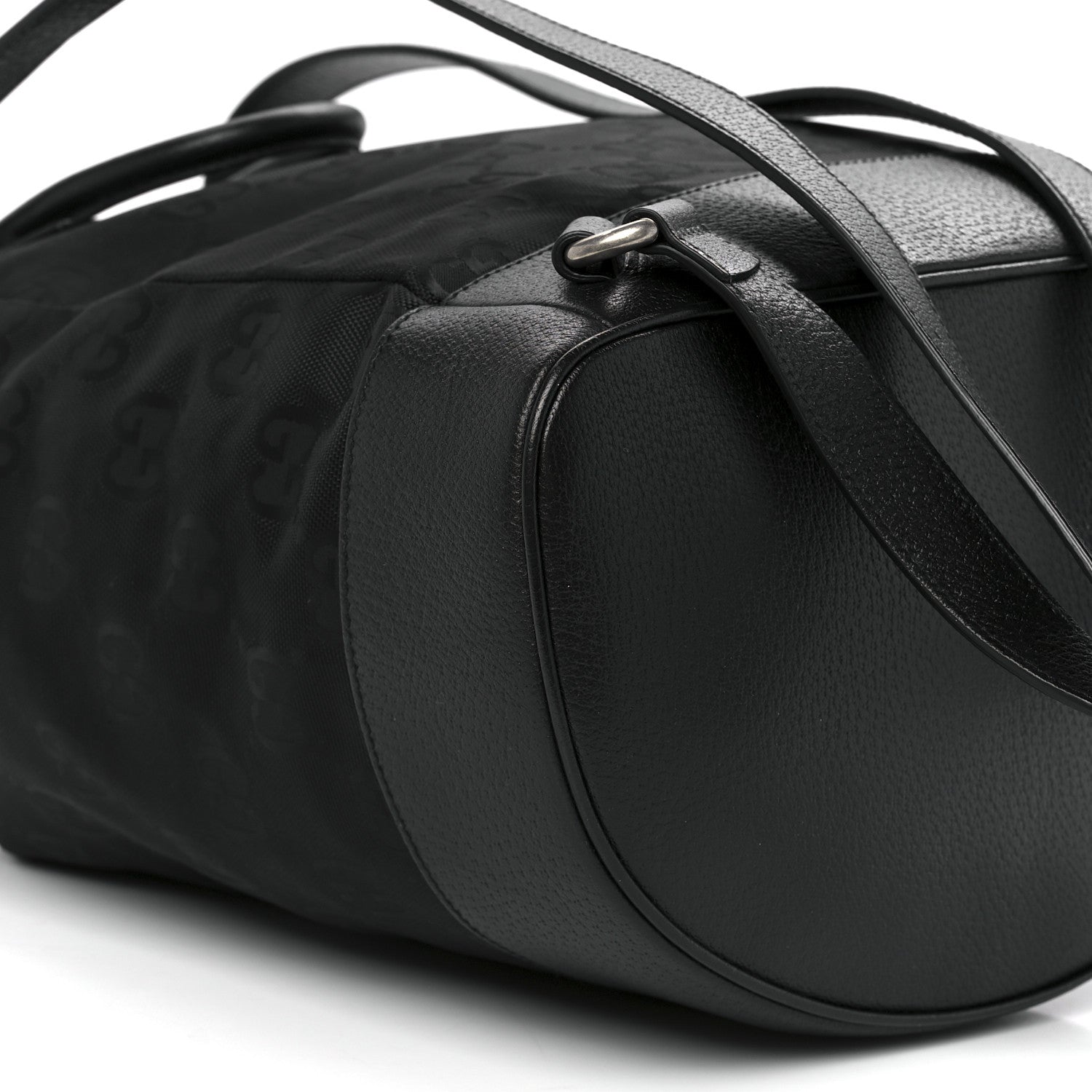 Gucci Econyl Nylon Monogram Off The Grid Drawstring Bucket Backpack Black 11 of 12