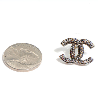 Chanel CC Logo Earrings Silver 2 of 5