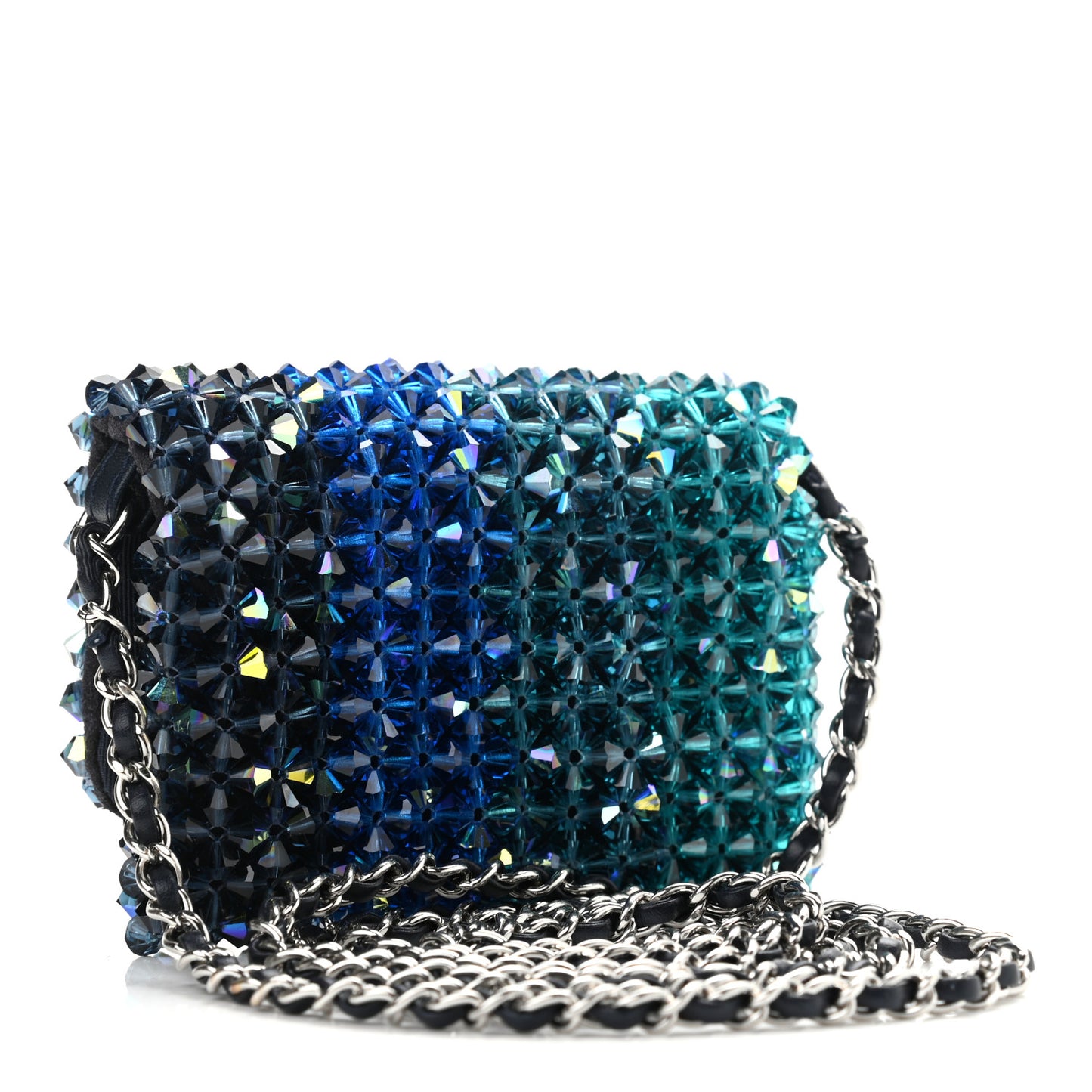 Crystal Mini Flap Blue Green