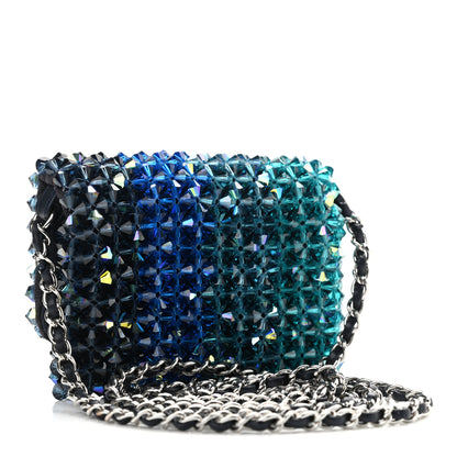 Chanel Crystal Mini Flap Blue Green 3 of 10