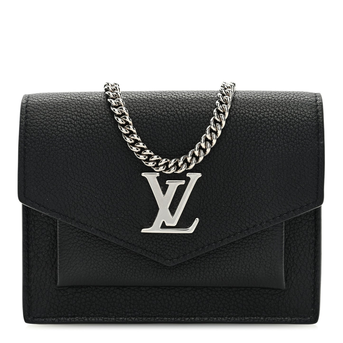 Soft Calfskin Mini My Lockme Chain Pochette Black