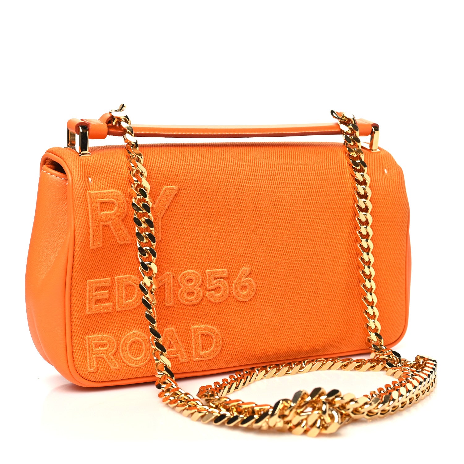 Burberry Canvas Horseferry Print Small Lola Bag Deep Orange 3 of 10