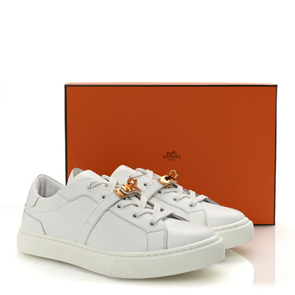 Hermes Calfskin Day Sneakers 39 White 9 of 9