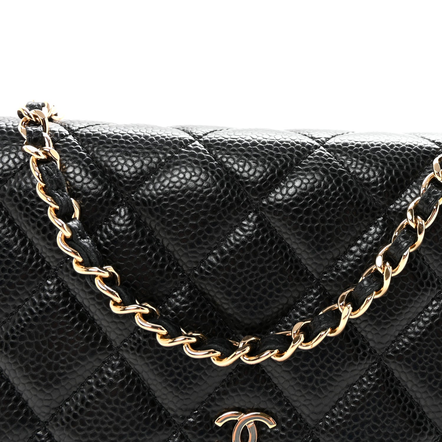 Chanel Caviar Quilted Wallet on Chain WOC Black 9 of 12