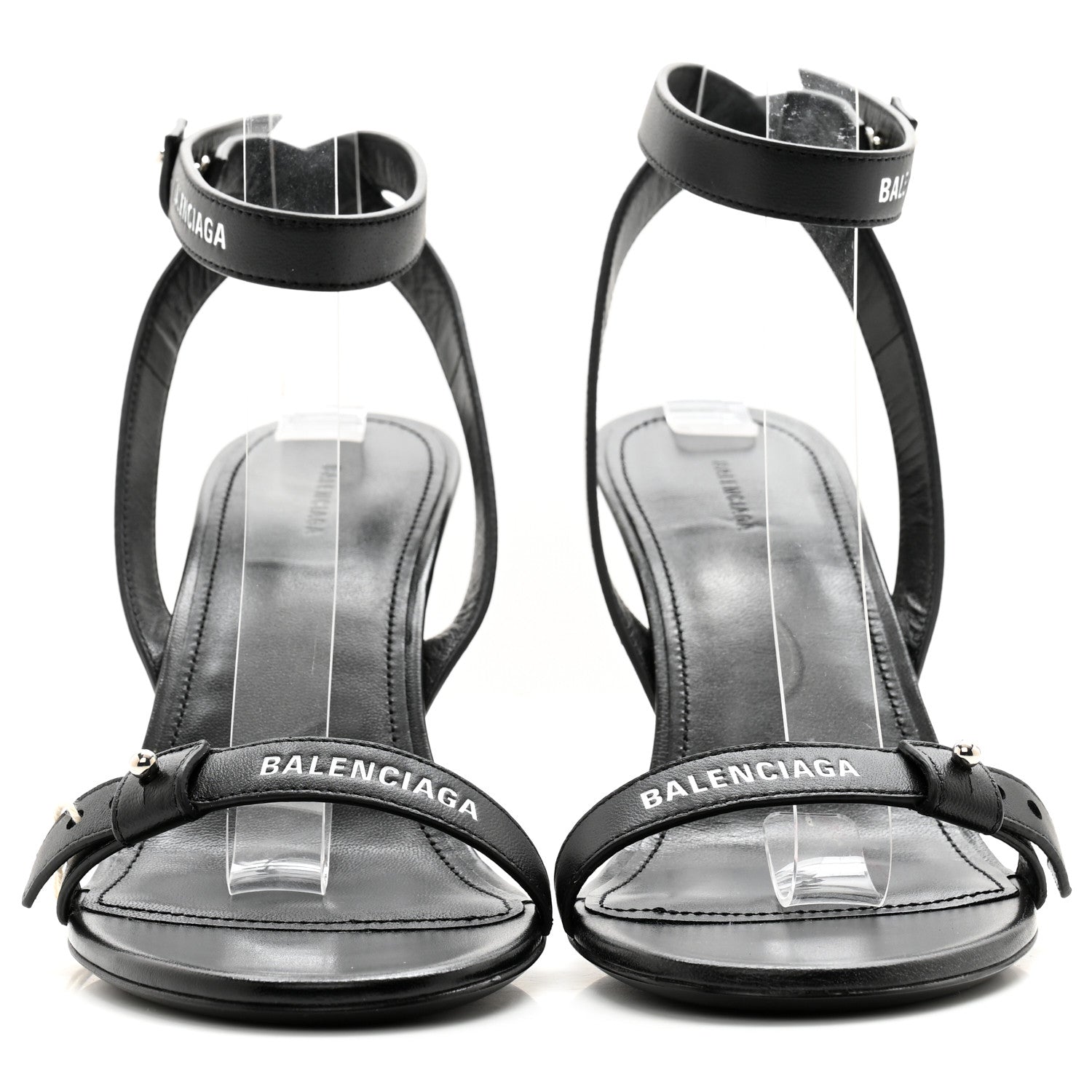 Balenciaga Calfskin Logo Afterhour 90mm Sandal 38 Black 2 of 9