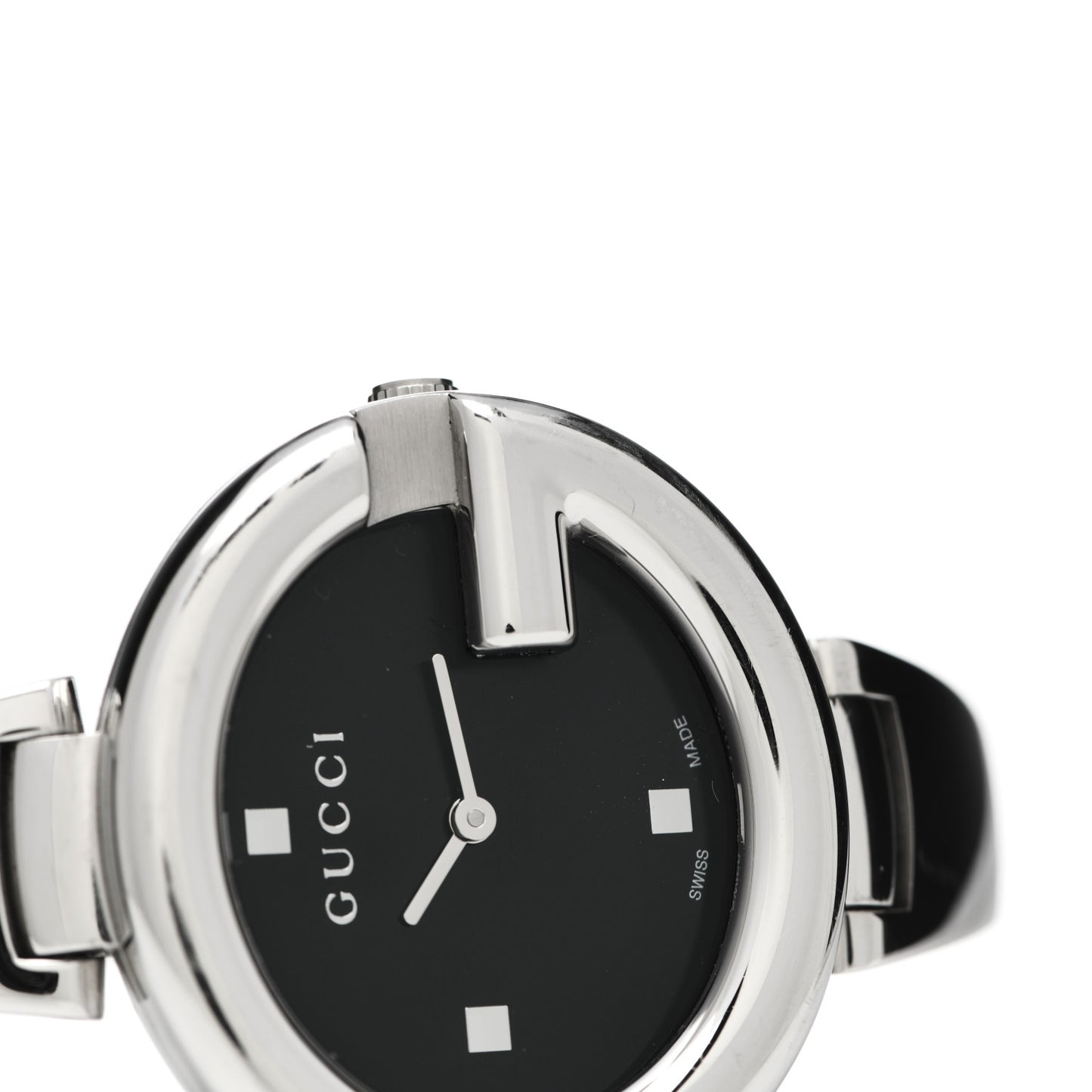 Stainless Steel 36mm Guccissima Quartz Watch Black