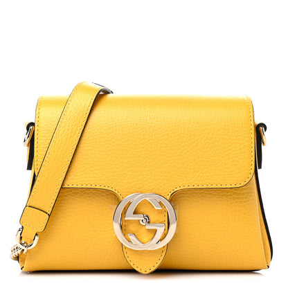 Gucci Dollar Calfskin Interlocking G Crossbody Bag New Buttercup 1 of 9