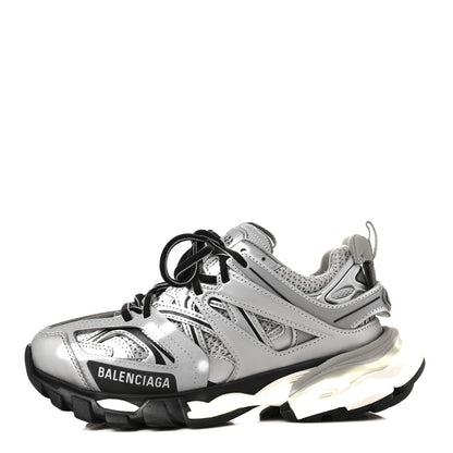Balenciaga Mesh Nylon Womens Track Sneakers 36 Silver 1 of 7