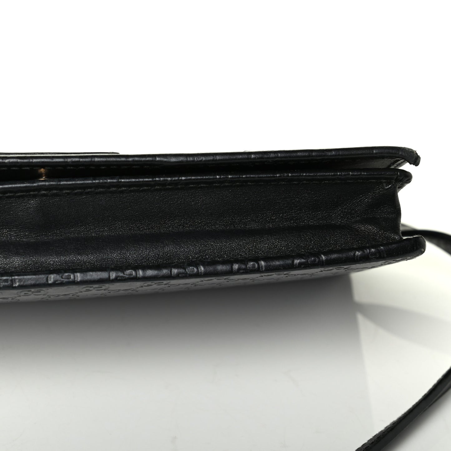 Microguccissima Crossbody Wallet Black