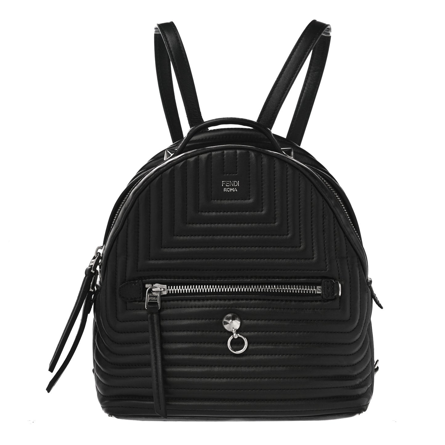 Shiny Nappa Trapuntata Mini Backpack Black
