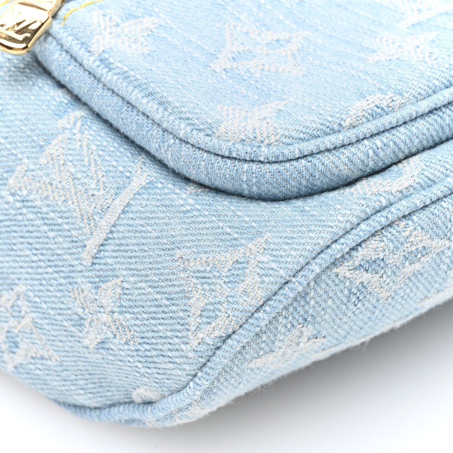 Louis Vuitton Monogram Denim Mini Bumbag Sky Blue 8 of 10