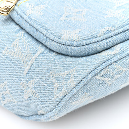 Louis Vuitton Monogram Denim Mini Bumbag Sky Blue 8 of 10