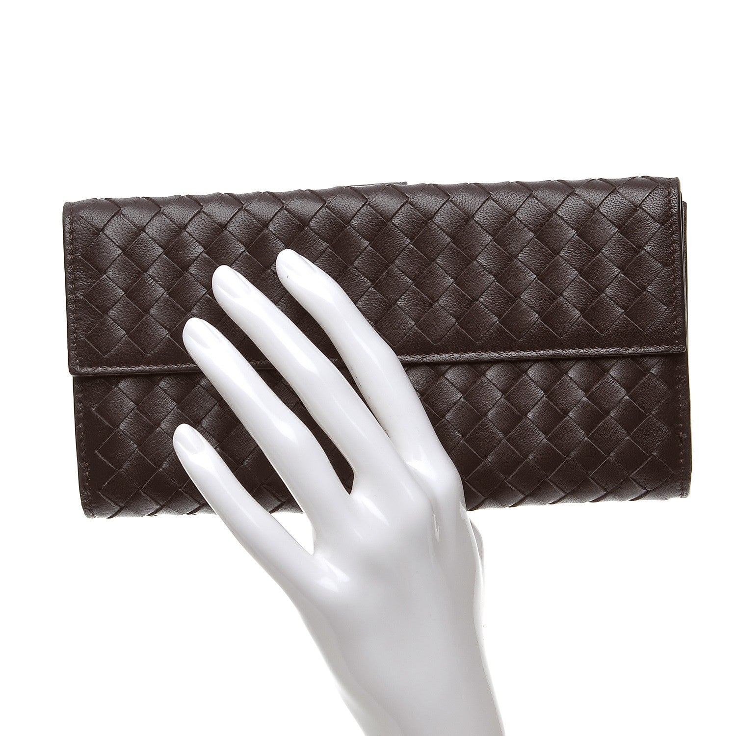 Bottega Veneta Nappa Intrecciato Continental Wallet Ebano 2 of 8