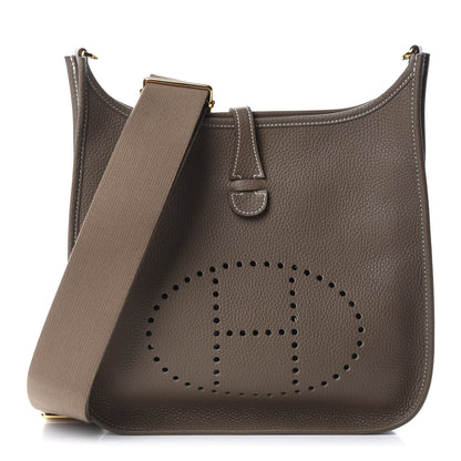 Hermes Taurillon Clemence Evelyne III PM Etoupe 1 of 11