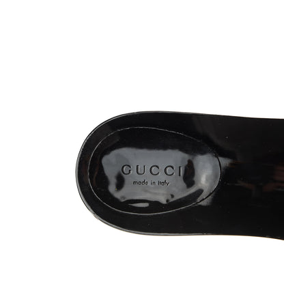 Gucci Vitello Vernice Soft Icon Bit Wood Clogs 8 Orange 8 of 9