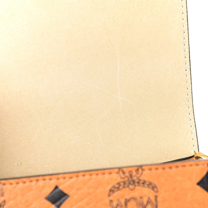 MCM Visetos Calf Hair Giraffe Print Cross Body Yellow 7 of 11