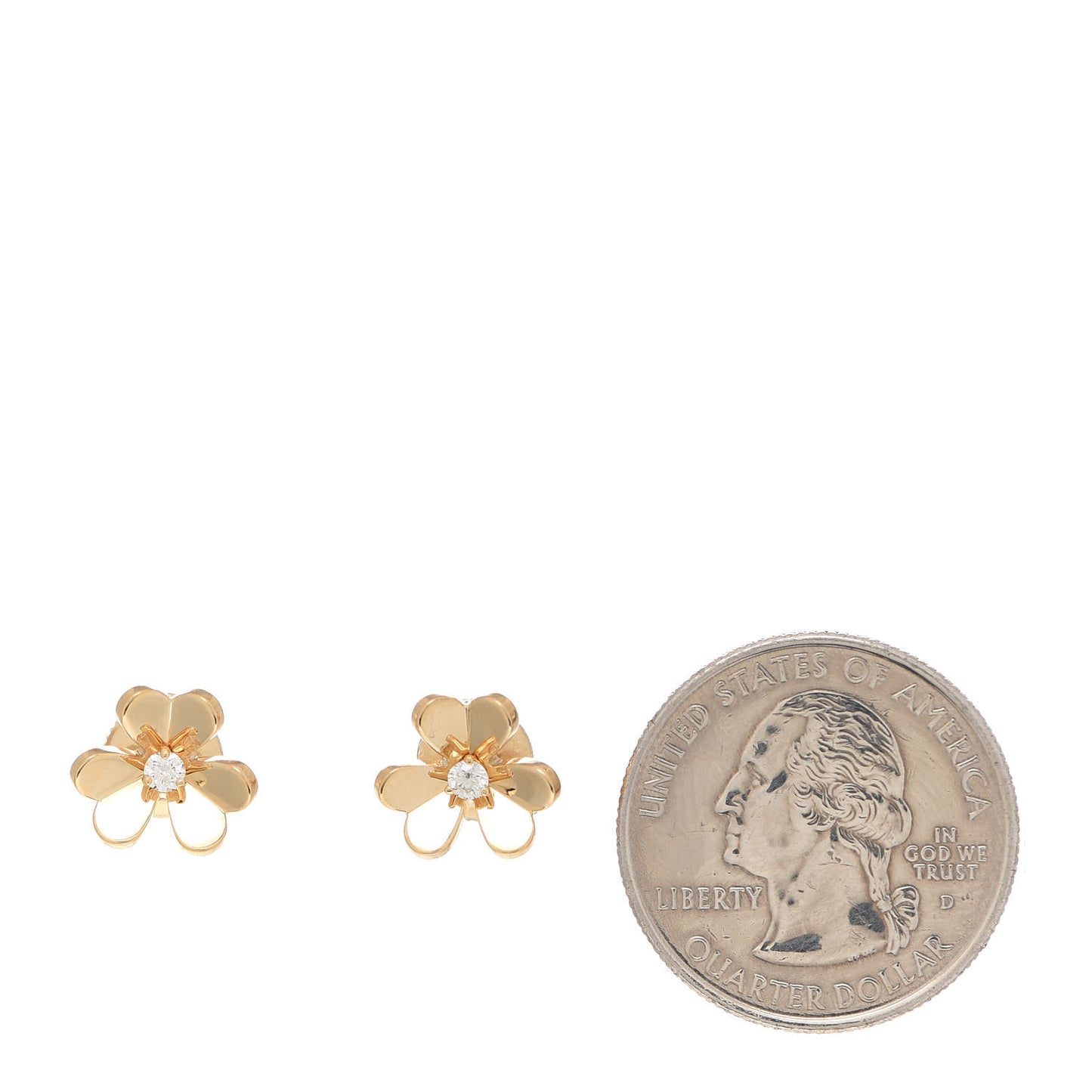 18K Yellow Gold Diamond Mini Frivole Earrings