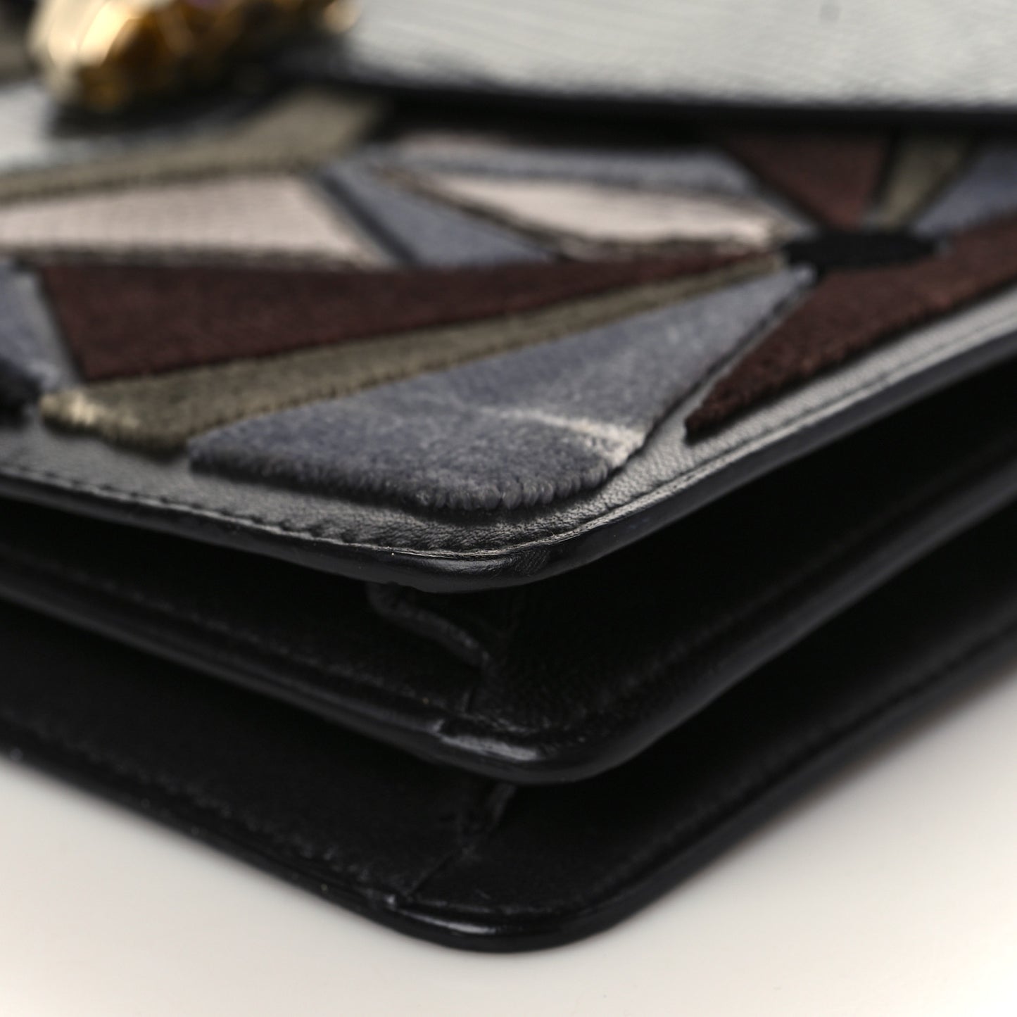 Lizard Serpenti Forever Shoulder Bag Black Multicolor