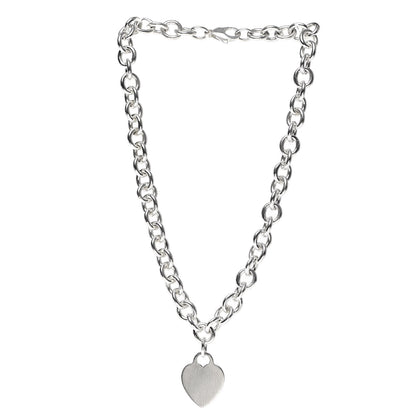 Tiffany Sterling Silver Heart Tag Necklace 3 of 6