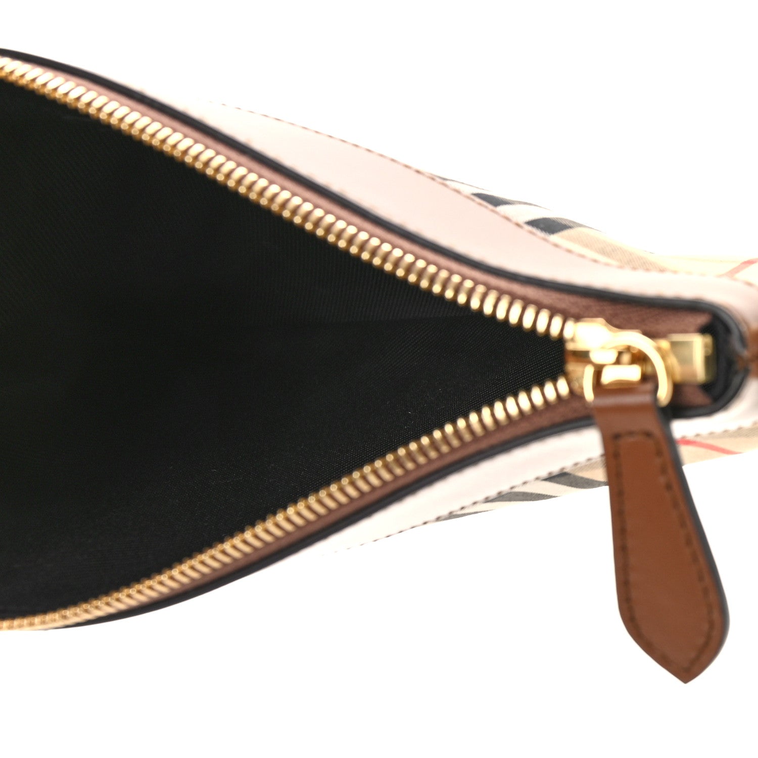 Burberry Horseferry Check Peyton Crossbody Clutch Bag Brown 5 of 8