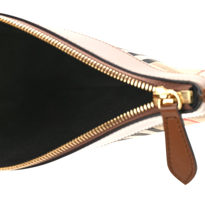 Burberry Horseferry Check Peyton Crossbody Clutch Bag Brown 5 of 8