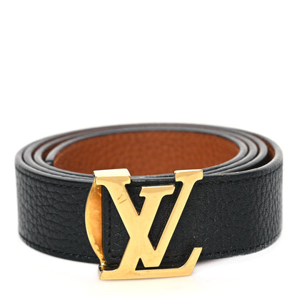 Louis Vuitton Taurillon Calfskin 30mm LV Initiales Reversible Belt 85 34 Black 1 of 4