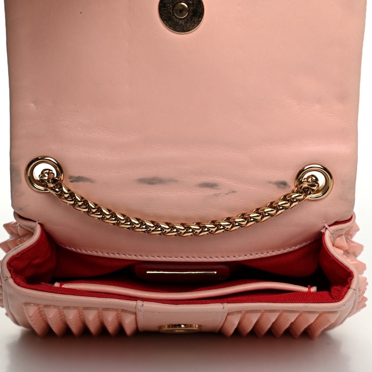 Calfskin Spiked Sweety Charity Crossbody Bag Jupon Pink