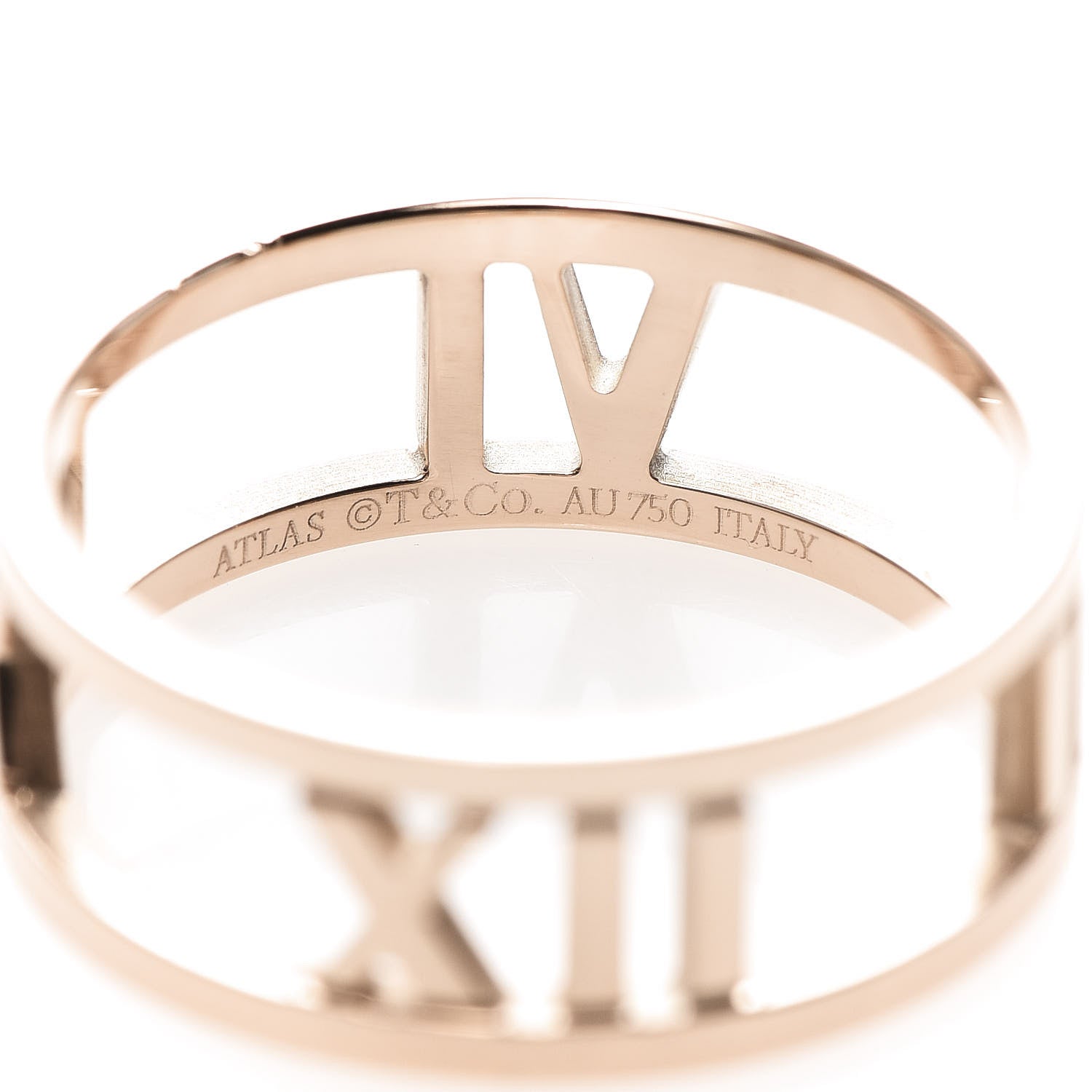 Tiffany 18K Rose Gold Atlas Open Ring 53 6.5 4 of 5