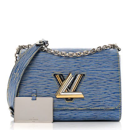 Louis Vuitton Epi Twist Shoulder Bag MM Denim Light 3 of 12