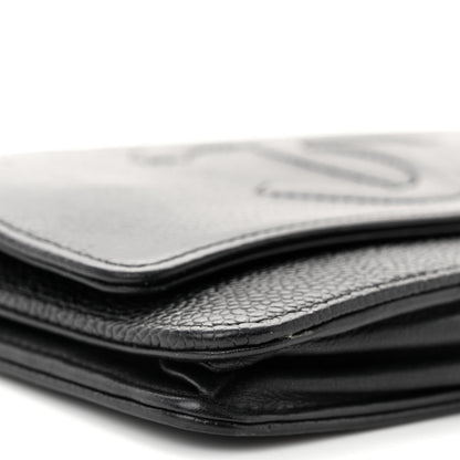 Chanel Caviar Timeless CC Wallet on Chain WOC Black 10 of 13