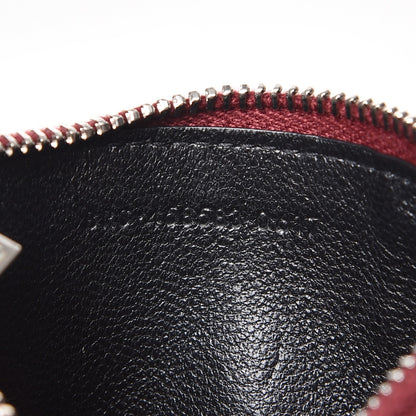 Saint Laurent Grained Calfskin 5 Fragments Zip Pouch Card Holder Burgundy 7 of 7