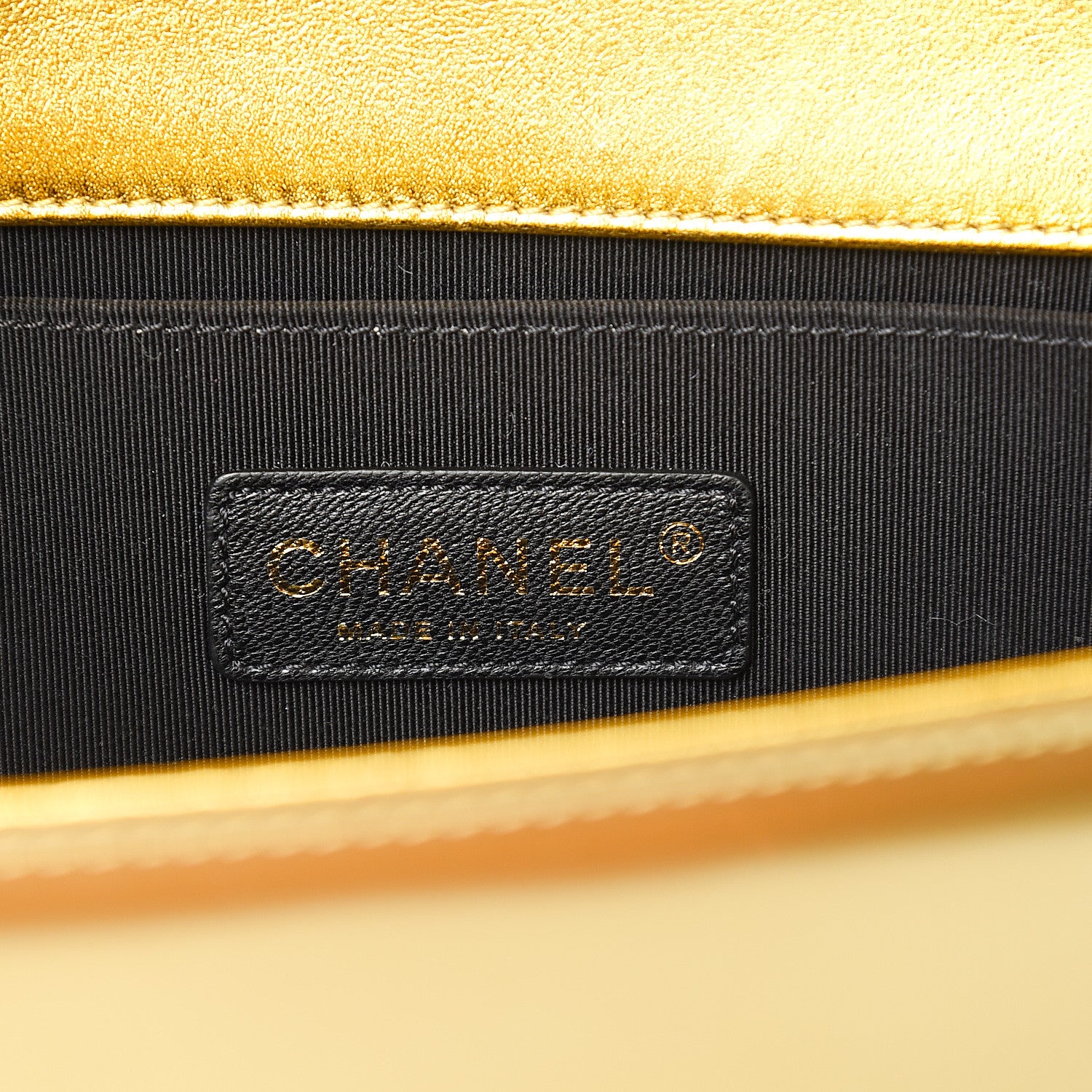 Chanel Metallic Patent Calfskin Quilted Medium Boy Flap Gold 5 of 9