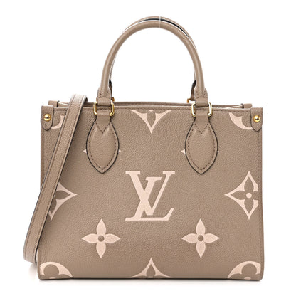 Louis Vuitton Empreinte Monogram Giant Onthego PM Tourterelle Creme 1 of 9