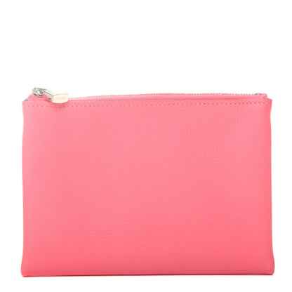 Hermes Evercolor Small Atout Pouch Rose Azalee Vert Cypress 1 of 4