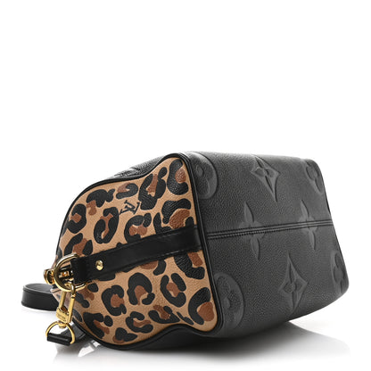 Louis Vuitton Empreinte Monogram Giant Wild At Heart Speedy Bandouliere 25 Black 4 of 9