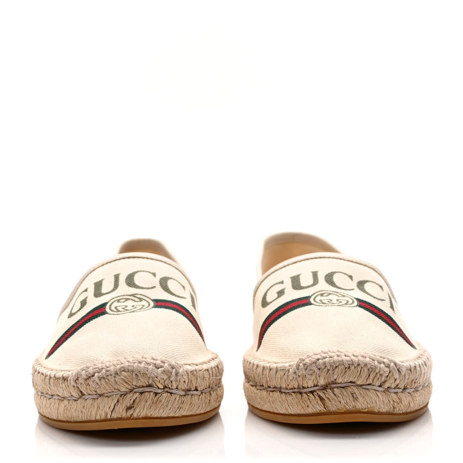 Gucci Canvas Logo Espadrilles 39 Greggio White 2 of 8