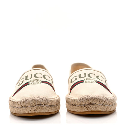 Gucci Canvas Logo Espadrilles 39 Greggio White 2 of 8