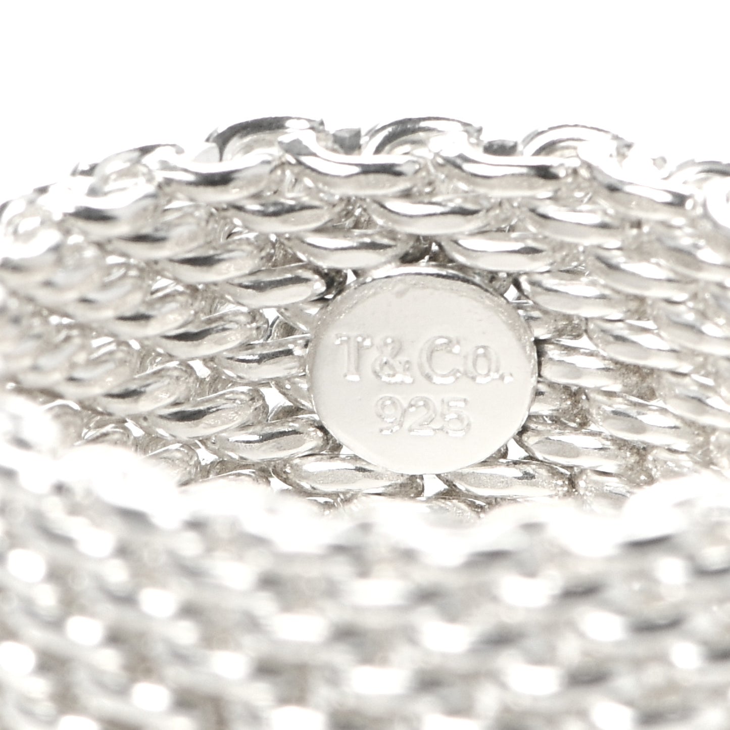 Sterling Silver Somerset Mesh Ring 53 6.5
