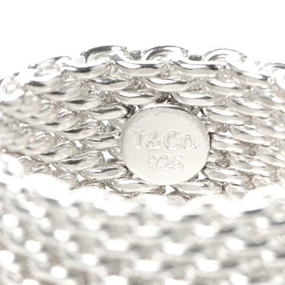 Tiffany Sterling Silver Somerset Mesh Ring 53 6.5 4 of 4