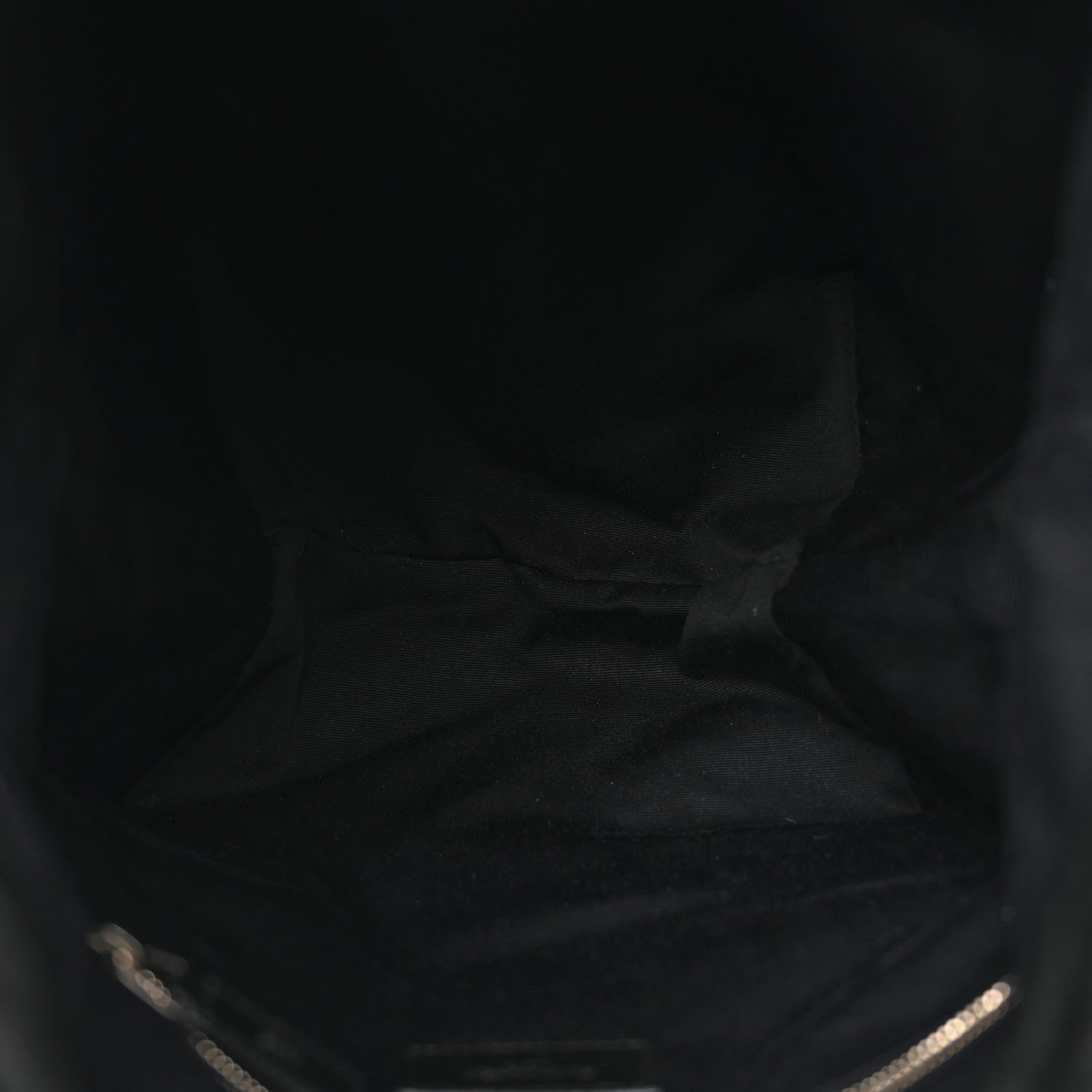 Saint Laurent Lambskin Studded Drawstring Bag Black 5 of 10