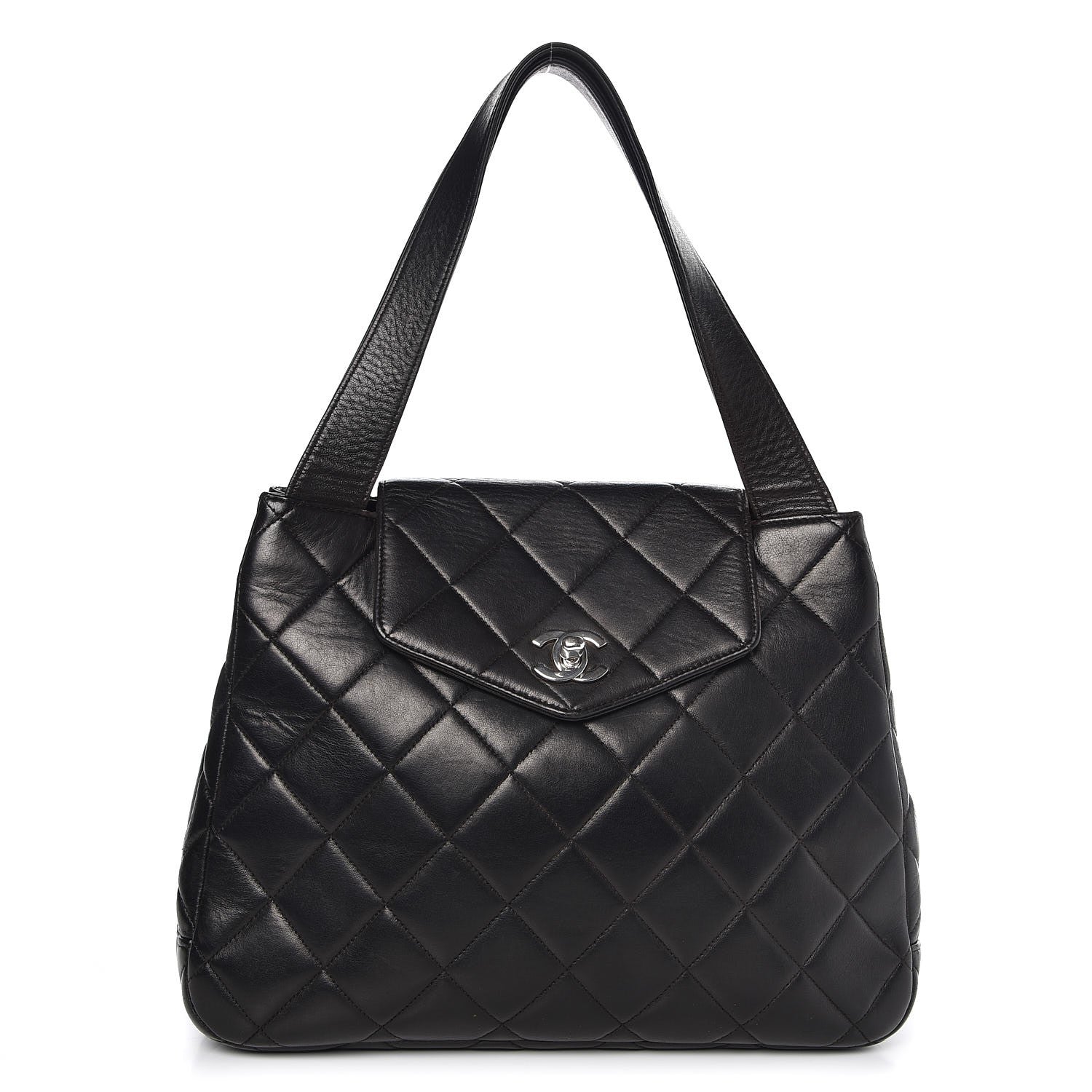 Chanel Lambskin Quilted Flap Shoulder Bag Black 1 of 9