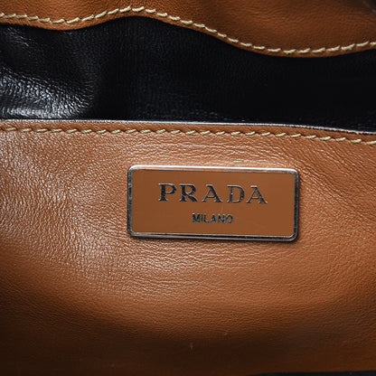 Prada Soft Calfskin Fringe Bucket Bag Cannella 5 of 11