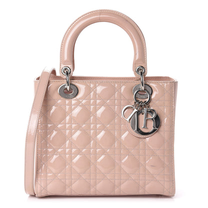 Christian Dior Patent Cannage Medium Lady Dior Rose Clair 1 of 14