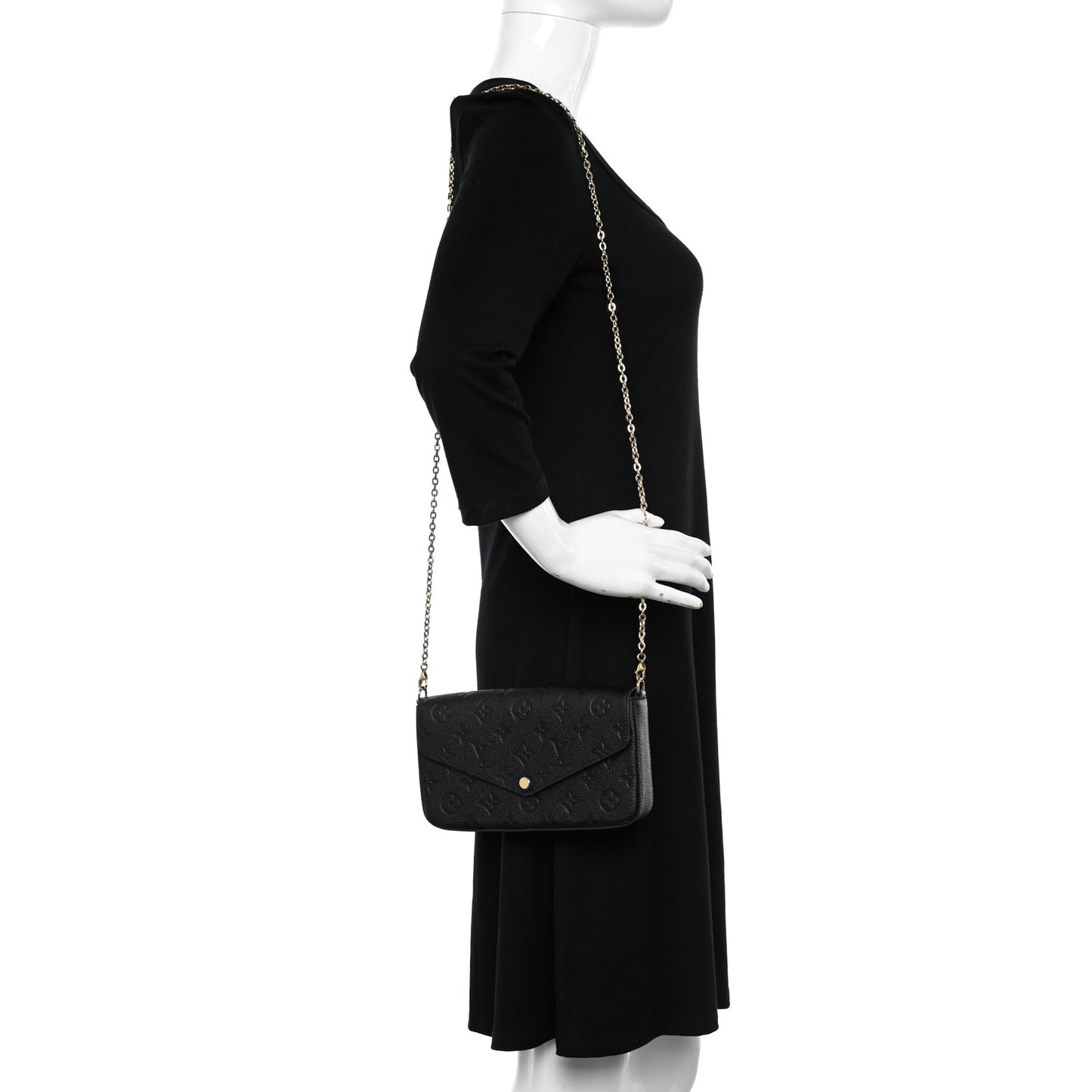 Empreinte Pochette Felicie Chain Wallet Black