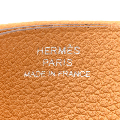 Hermes Evercolor Sellier Card Holder Caramel 8 of 12