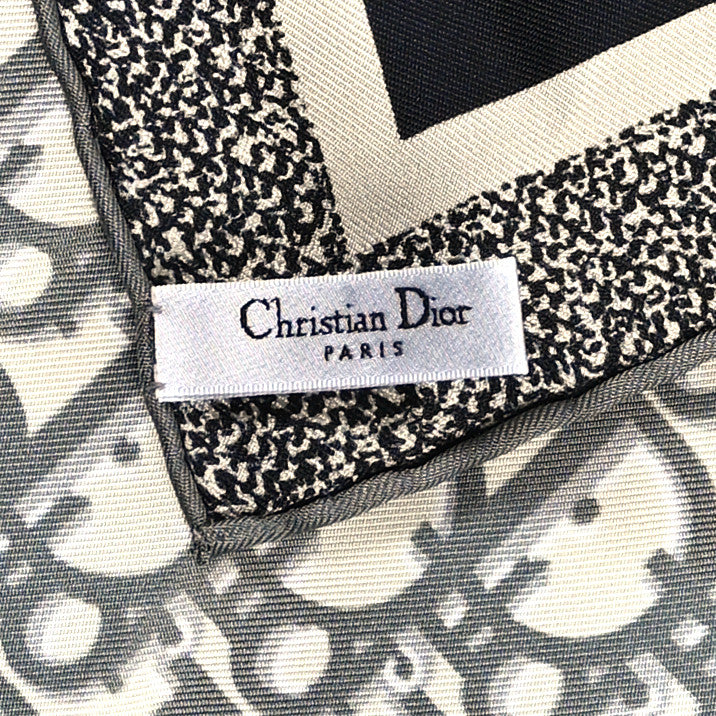 Christian Dior Silk Oblique Scarf Blue 2 of 3